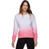 imageRBX Active Womens Fashion RegularCropped Length Lightweight French Terry Pullover SweatshirtCropped Ombre Pink