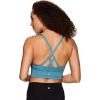 imageRBX Active Womens Fashion Strappy Seamless Low Impact Workout Sports BraCriss Cross Teal