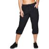 imageRBX Active Womens Plus Size Fashion Lightweight Woven Body Skimming Drawstring Cargo Capri PantJet Black
