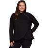 imageRBX Active Womens Plus Size Mock Neck Long Sleeve Fleece Pullover SweatshirtF20 Black
