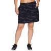 imageRBX Active Womens Plus Size Stretch Woven Athletic Skort with Attached Bike Short and PocketsBlack Camo