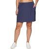 imageRBX Active Womens Plus Size Stretch Woven Athletic Skort with Attached Bike Short and PocketsSmoke Blue