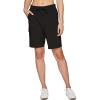 imageRBX Active Womens Relaxed Fit Breathable Ventilated Stretch Woven Athletic Walking Short with PocketsBlack 11inch