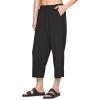 imageRBX Active Womens Relaxed Fit Lightweight Quick Drying Stretch Woven Pants with PocketsCapri Black
