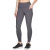 imageRBX Active Womens Super Soft Peached Space Dye Full Length Workout Running Yoga LeggingHeathered GreyBlack