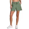 imageRBX Active Womens Walking Shorts Stretch Woven Quick Drying Workout Hiking Short with Pockets with Plus Sizes6inch Basil Green