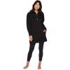 imageRBX BX Active Womens Fleece Hoodie Dress 14 Zip Hooded Lightweight Fleece Tunic Sweatshirt Dress with Pockets for Women Black Heather L