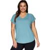 imageRBX Womens Plus Size VNeck Soft Jersey Everyday Yoga TShirt Tunic S21 Teal 2X