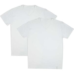 imageRBX Active 2Pack Mens VNeck UndershirtsWhite 2p