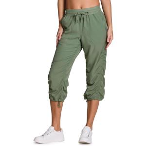 imageRBX Active Capri Pants for Women Joggers Stretch Lightweight Womens Casual Pant Capri with DrawstringBasil