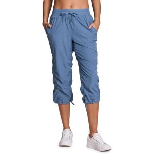 imageRBX Active Capri Pants for Women Joggers Stretch Lightweight Womens Casual Pant Capri with DrawstringMoonlight Blue
