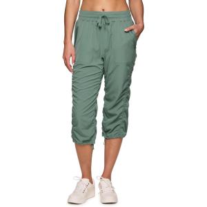 imageRBX Active Capri Pants for Women Joggers Stretch Lightweight Womens Casual Pant Capri with DrawstringSea Green