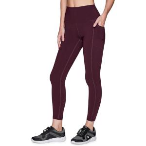 imageRBX Active High Waisted Squat Proof Ankle Length Leggings for Women 78 Yoga Leggings with Pockets78 Plum