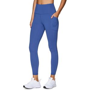 imageRBX Active High Waisted Squat Proof Ankle Length Leggings for Women 78 Yoga Leggings with PocketsCobalt