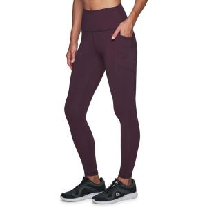 imageRBX Active High Waisted Squat Proof Workout Yoga Leggings with Pockets for WomenDeep Plum