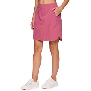 imageRBX Active Longer Length Skort for Women Quick Drying Woven Pickleball Golf Skort with Pockets for Tennis Hiking RunningBerry Beauty