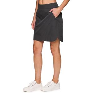 imageRBX Active Longer Length Skort for Women Quick Drying Woven Pickleball Golf Skort with Pockets for Tennis Hiking RunningLong Length Charcoal