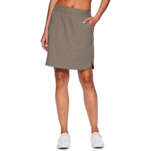 imageRBX Active Longer Length Skort for Women Quick Drying Woven Pickleball Golf Skort with Pockets for Tennis Hiking RunningLong Length Smoke Sage