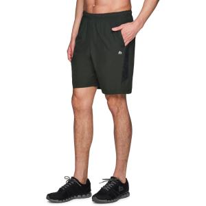 imageRBX Active Mens 9Inch Inseam Stretch Woven Athletic Basketball Gym Shorts with PocketsCamo Insert Olive