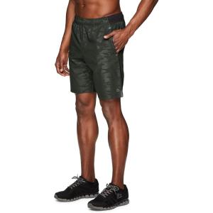 imageRBX Active Mens 9Inch Inseam Stretch Woven Athletic Basketball Gym Shorts with PocketsEmbossed Camo Olive