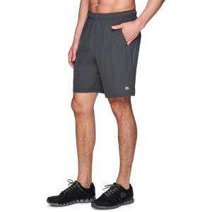 imageRBX Active Mens 9Inch Inseam Stretch Woven Athletic Basketball Gym Shorts with PocketsMesh Insert Dark GreyBlue