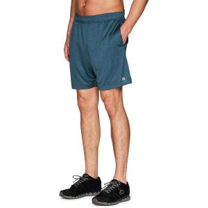 imageRBX Active Mens 9Inch Inseam Workout Running Gym Athletic Basketball Shorts with PocketsDobby Mesh Moroccan Blue
