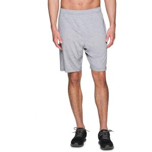 imageRBX Active Mens 9Inch Inseam Workout Running Gym Athletic Basketball Shorts with PocketsSpace Dye Mesh Grey