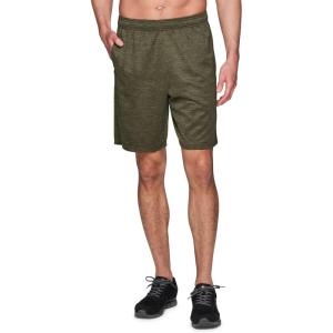 imageRBX Active Mens 9Inch Inseam Workout Running Gym Athletic Basketball Shorts with PocketsStriated Texture Olive