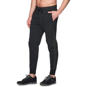 imageRBX Active Mens Athletic Fleece Lined Tapered Jogger Sweatpant with PocketCombo BlackWoven