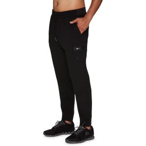 imageRBX Active Mens Athletic Fleece Lined Tapered Jogger Sweatpant with PocketF20 Zip Black