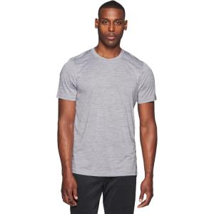 imageRBX Active Mens Athletic Performance Workout Gym Running Short Sleeve Crewneck TShirtHeather Light Grey