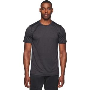 imageRBX Active Mens Athletic Performance Workout Gym Running Short Sleeve Crewneck TShirtJacquard Blackcharcoal