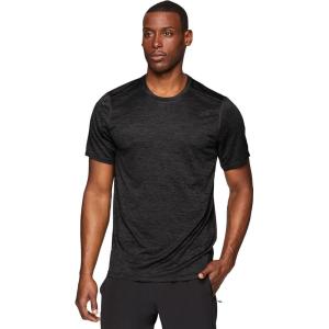 imageRBX Active Mens Athletic Performance Workout Gym Running Short Sleeve Crewneck TShirtSpace Dye Charcoal