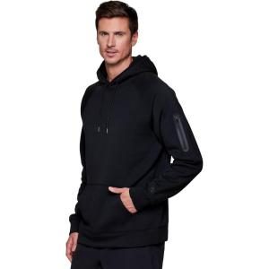 imageRBX Active Mens Fleece Workout Athletic Pullover HoodieBlack Combo