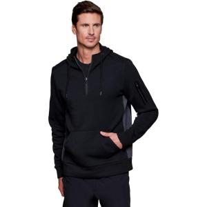 imageRBX Active Mens Fleece Workout Athletic Pullover HoodieColorblock Black
