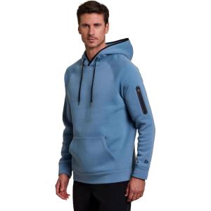 imageRBX Active Mens Fleece Workout Athletic Pullover HoodieElemental Blue Combo