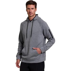 imageRBX Active Mens Fleece Workout Athletic Pullover HoodieMedium Grey Combo