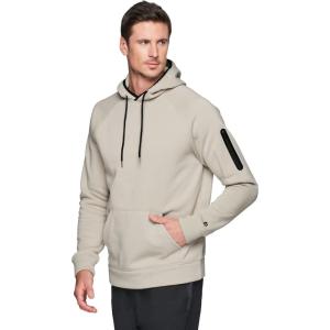 imageRBX Active Mens Fleece Workout Athletic Pullover HoodieStone Combo