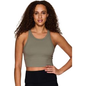 imageRBX Active Womens Athletic Fashion High Coverage Low Impact Workout Sports BraSolid Olive