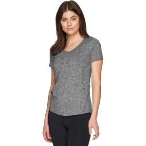 imageRBX Active Womens Athletic Quick Dry Space Dye Short Sleeve Yoga TShirtSpace Dye Htr Charcoal