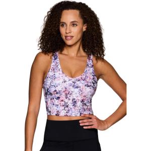 imageRBX Active Womens Bra Top Athletic Yoga Crop Tank Top with Built in Shelf BraDitsy Floral Multi