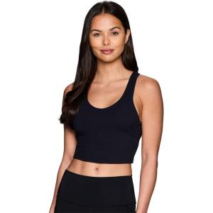 imageRBX Active Womens Bra Top Athletic Yoga Crop Tank Top with Built in Shelf BraSolid Black