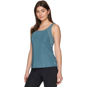 imageRBX Active Womens Bra Top Ventilated Gym Yoga Running Tank Top with Shelf BraRib Teal