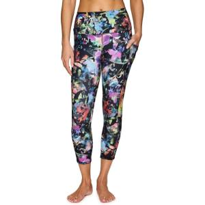 imageRBX Active Womens Capris Leggings Yoga Athletic Workout Cropped LeggingsGarden Joy Multi