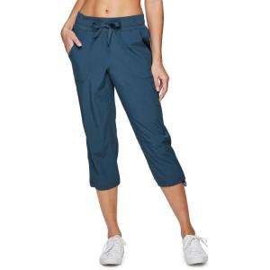 imageRBX Active Womens Cargo Capri Pant with Pockets Fashion Lightweight Woven with DrawstringDeep Teal