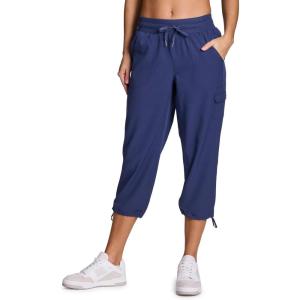 imageRBX Active Womens Cargo Capri Pant with Pockets Fashion Lightweight Woven with DrawstringTwilight Blue