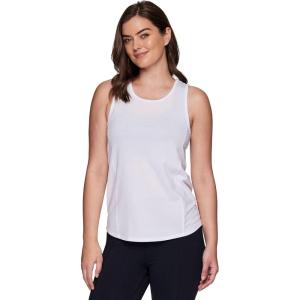 imageRBX Active Womens Fashion Basics Regular Length Super Soft Flowy Yoga Tank TopSeamed White