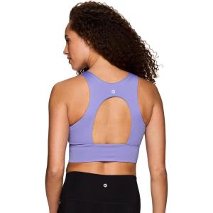 imageRBX Active Womens Fashion Strappy Seamless Low Impact Workout Sports BraCutout Purple