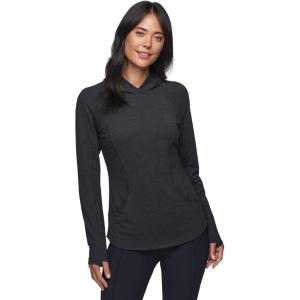 imageRBX Active Womens Fashion Yoga Lightweight Long Sleeve Pullover Hoodie TopHeathered Black