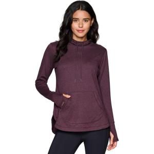 imageRBX Active Womens Fashion Yoga Long Sleeve Soft Lightweight Hoodie Pullover TopPlum Heather